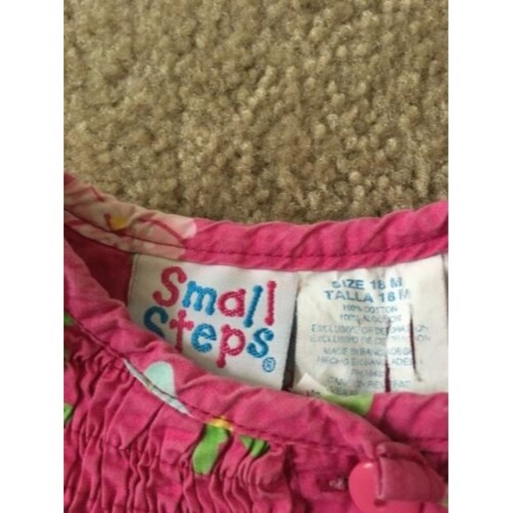 Small Steps Baby Girls Floral Print Dress Sleeveless Size 18 Months - Picture 5 of 8